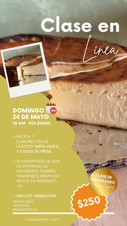 CLASE DE TARTA VASCA - ANIVERSARIO