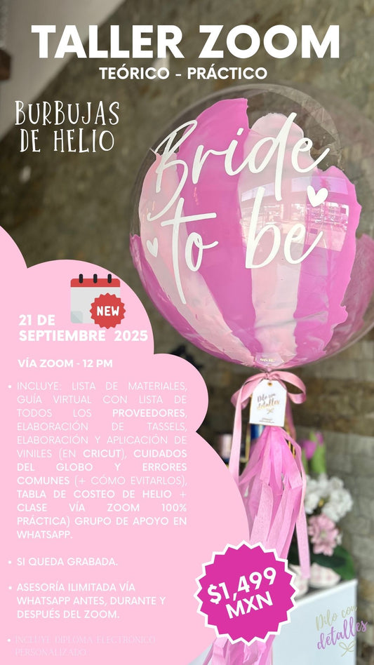 TALLER EN VIVO - GLOBOS DE HELIO <3 21/09