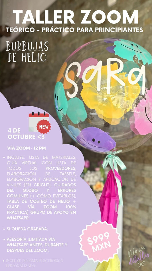 TALLER EN VIVO - GLOBOS DE HELIO <3 04/10