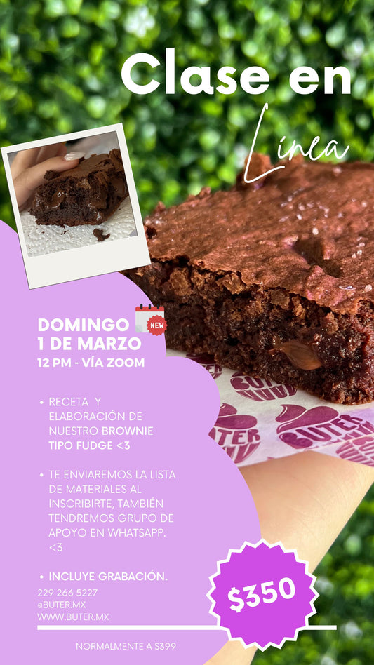 CLASE BROWNIES EN LÍNEA <3