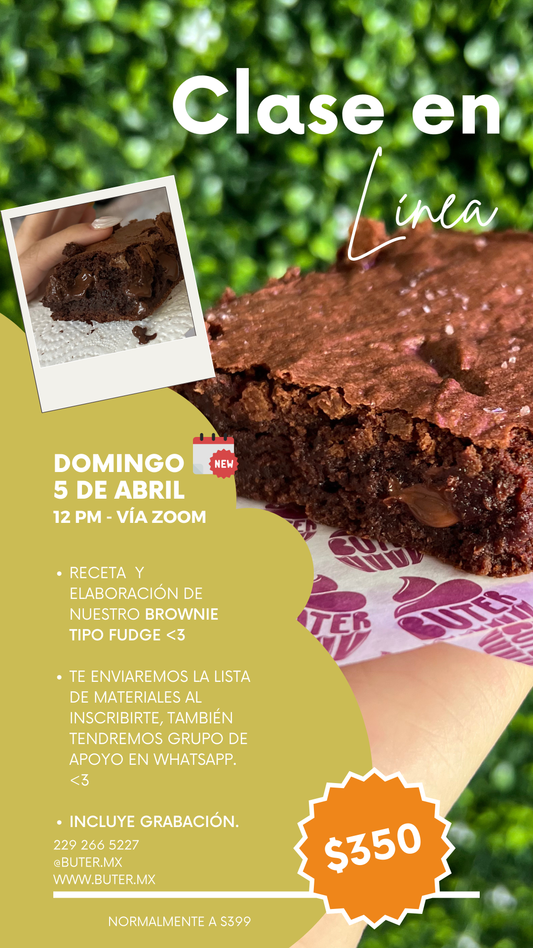 CLASE BROWNIES EN LÍNEA <3